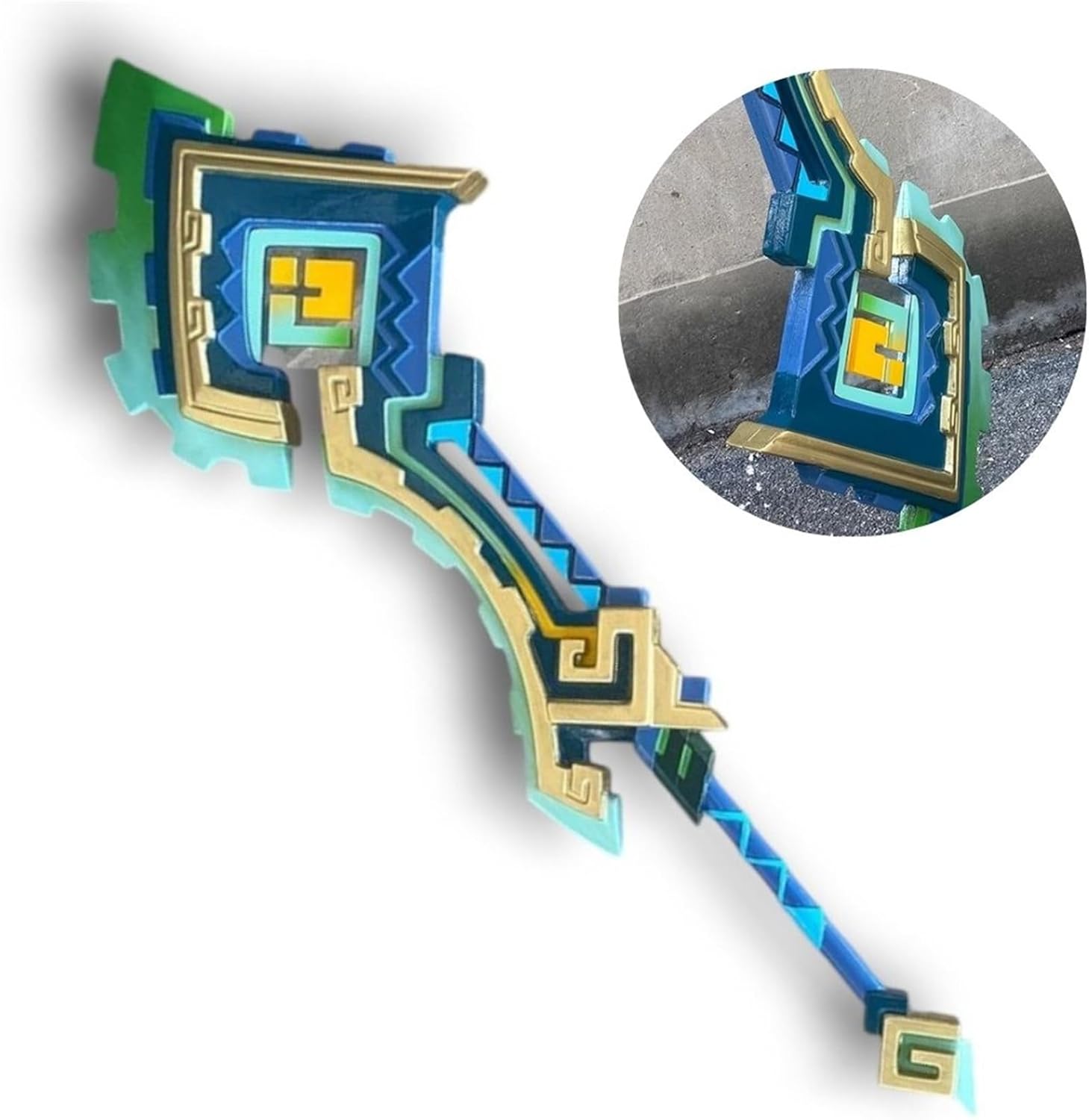 Monenjoy コスプレ道具　原神　キィニチ 武器 山の王の長牙 両手剣 PU製造 115cm 1:1レプリカ パーティ 道具 武器 モデル ハロウィン イベント 工芸品 廻焔を継ぐ狩人 学園祭 - Monenjoy