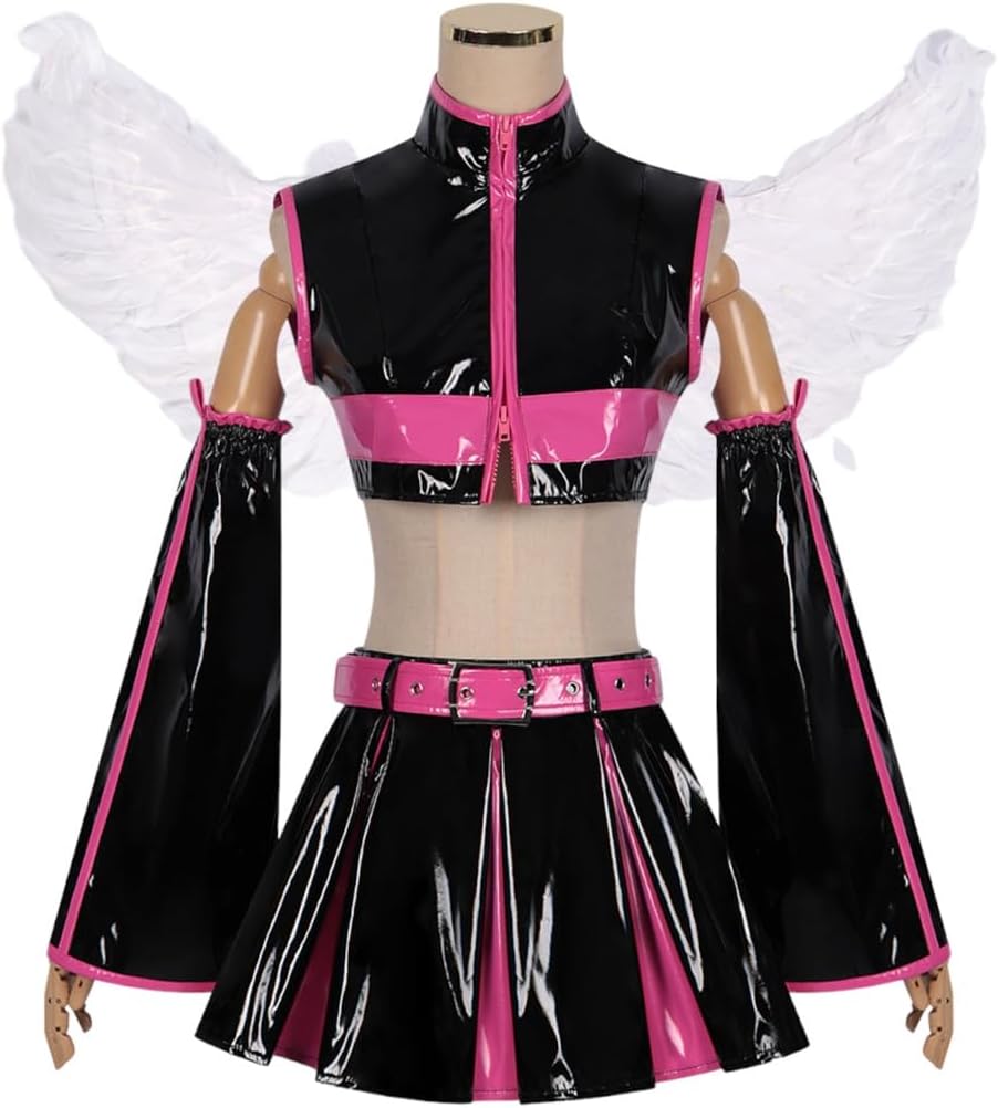 Monenjoy 2.5次元の誘惑 にごリリ 天乃リリサ コスチューム JK服 高校服 ユニフォーム コスプレ衣装 髪飾り付 cosplay ハロウィン クリスマス 仮装 イベント スカート - Monenjoy