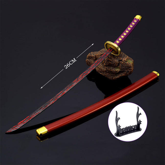 monenjoy BLEACH(ブリーチ) ミニチュア 山本元柳斎重國 流刃若火 最古の斬魄刀 26m アクセサリー メタル キーホルダー ミニ武器 プレゼント ギフト お礼 キーチェーン 男性 手遊び 工具 合金 おもちゃ - Monenjoy