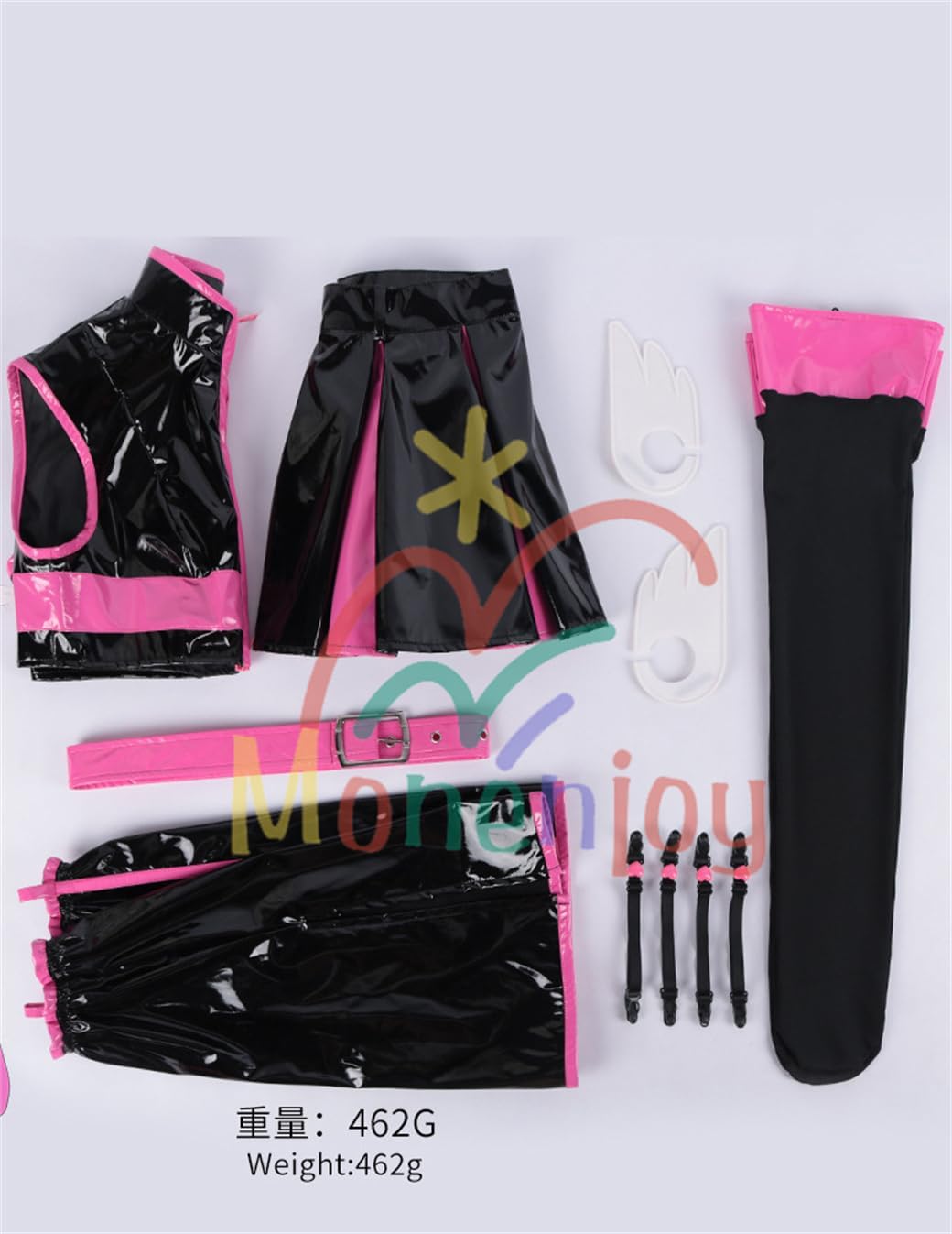 Monenjoy 2.5次元の誘惑 にごリリ 天乃リリサ コスチューム JK服 高校服 ユニフォーム コスプレ衣装 髪飾り付 cosplay ハロウィン クリスマス 仮装 イベント スカート - Monenjoy