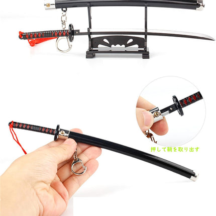 Monenjoy ミニ武器 鬼滅の刃　胡蝶 しのぶ 22cm 押して弾むキーホルダー 未開刃 おもちゃ 合金 レプリカ メタル製 キーホルダーアクセサリー キーリング キーチェーン 小物 雑貨 手遊び 卓上装備品 フィギュア武器 - Monenjoy