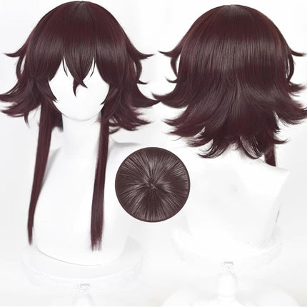 Monenjoy文豪ストレイドッグス 末広鐵腸 ウィッグ 文スト 50cm 公演 コスプレ 衣装 舞台 自然 つけ毛 ルーズ メッシュ 耐熱 自然 - Monenjoy