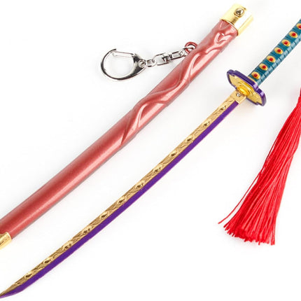 Monenjoy ミニ武器 鬼滅の刃　胡蝶 しのぶ 22cm 押して弾むキーホルダー 未開刃 おもちゃ 合金 レプリカ メタル製 キーホルダーアクセサリー キーリング キーチェーン 小物 雑貨 手遊び 卓上装備品 フィギュア武器 - Monenjoy