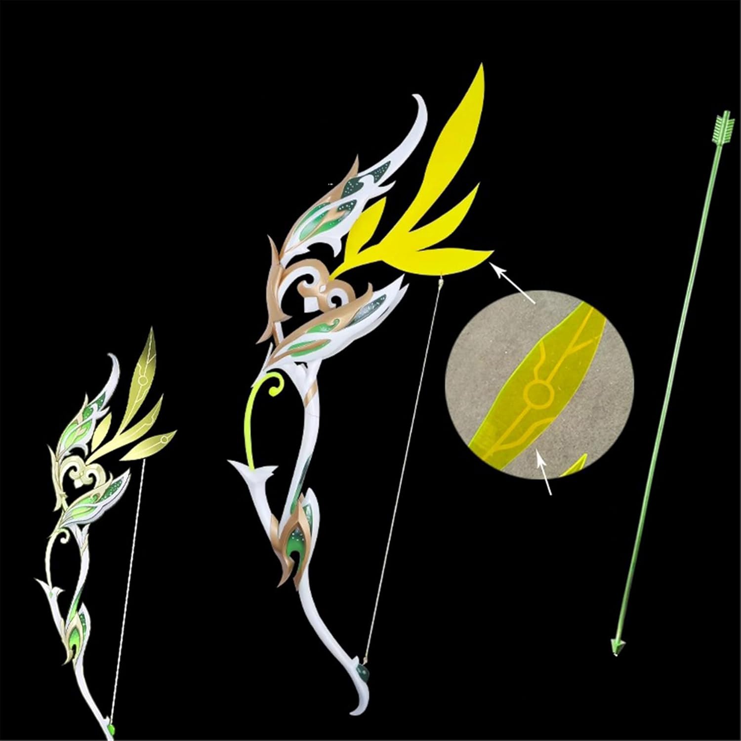 Monenjoy 原神（げんしん） 狩人の道 　コスプレ道具　110CM プロップ（弓矢） ティナリ 甘雨(かんう) アンバー 武器　COS イベントGS1191　 - Monenjoy