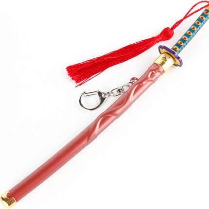 Monenjoy ミニ武器 鬼滅の刃　胡蝶 しのぶ 22cm 押して弾むキーホルダー 未開刃 おもちゃ 合金 レプリカ メタル製 キーホルダーアクセサリー キーリング キーチェーン 小物 雑貨 手遊び 卓上装備品 フィギュア武器 - Monenjoy
