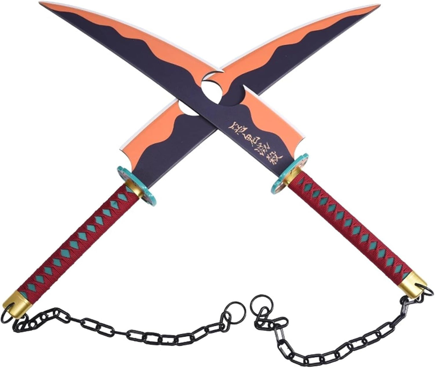 Monenjoy 鬼滅の刃　日輪刀 宇髄天元 82cm 剣士 武士 サムライ 忍者 工芸品 鬼殺隊 武器 インテリア アクセサリー 剣 モデル コスプレ道具 撮影道具 舞台 イベント ハロウィン - Monenjoy