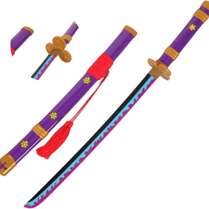 Monenjoy ONE PIECE／ワンピース 海賊狩りのゾロ 良業物 雪走 76cm 剣豪 ワノ国 三刀流剣士 武士 サムライ 武器 木 撮影 三刀流剣士 コスプレ道具 大業物21工 - Monenjoy