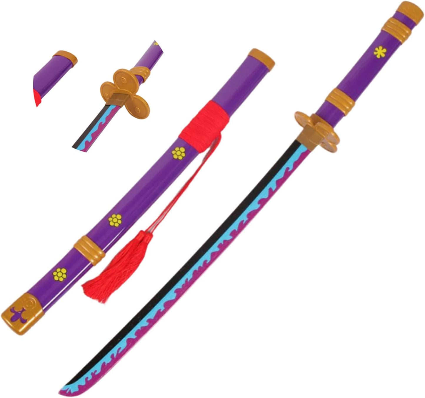 Monenjoy ONE PIECE／ワンピース 海賊狩りのゾロ 良業物 雪走 76cm 剣豪 ワノ国 三刀流剣士 武士 サムライ 武器 木 撮影 三刀流剣士 コスプレ道具 大業物21工 - Monenjoy