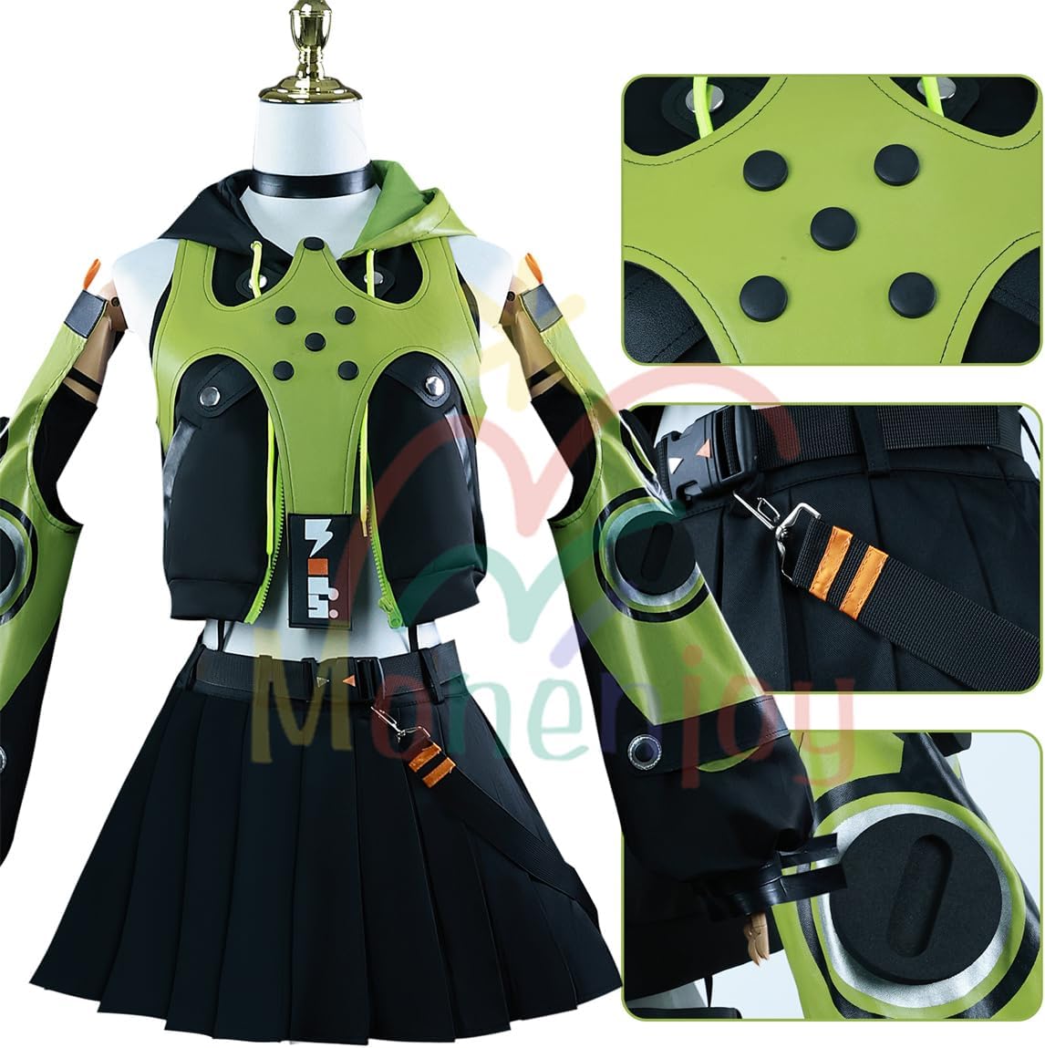 Monenjoy　ゼンレスゾーンゼロ エレン・ジョーウィッグ追加 コスチューム ゼンゼロ/ZZZ　コスプレ 衣装 イベント - Monenjoy
