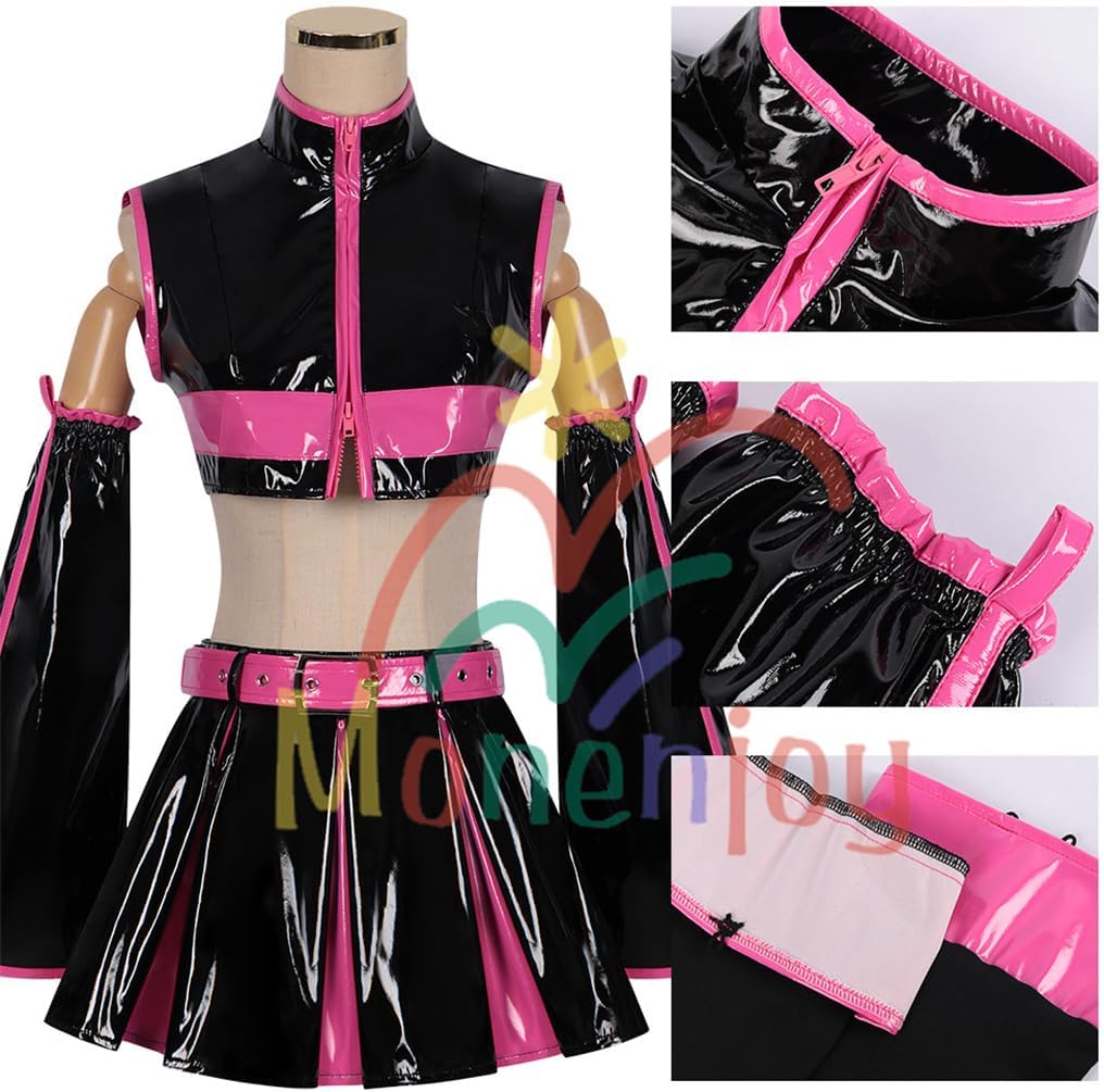 Monenjoy 2.5次元の誘惑 にごリリ 天乃リリサ コスチューム JK服 高校服 ユニフォーム コスプレ衣装 髪飾り付 cosplay ハロウィン クリスマス 仮装 イベント スカート - Monenjoy