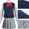 Monenjoy 2.5次元の誘惑 にごリリ 天乃リリサ コスチューム JK服 高校服 ユニフォーム コスプレ衣装 髪飾り付 cosplay ハロウィン クリスマス 仮装 イベント スカート - Monenjoy
