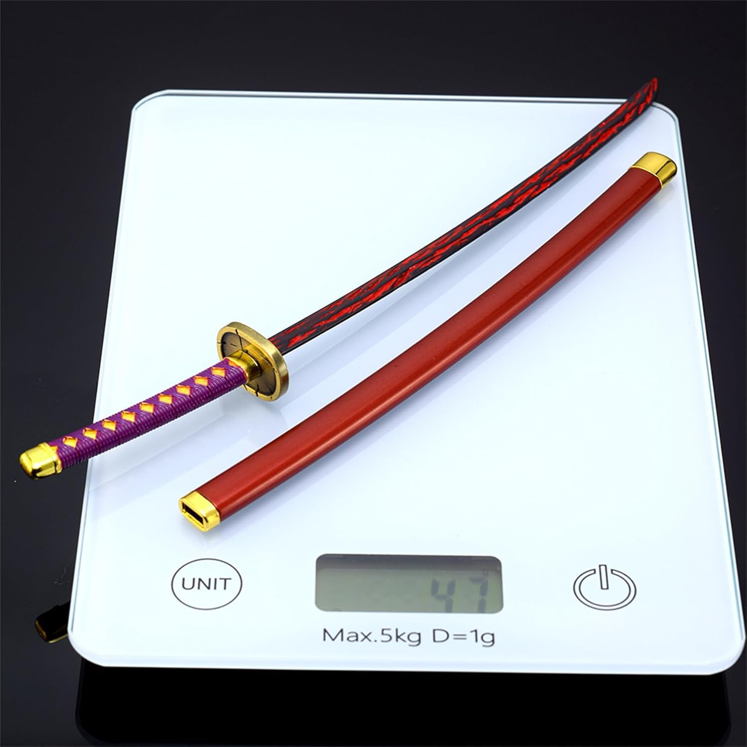 monenjoy BLEACH（ブリーチ） ミニチュア 山本元柳斎重國 流刃若火 最古の斬魄刀 26m アクセサリー メタル キーホルダー ミニ武器 プレゼント ギフト お礼 キーチェーン 男性 手遊び 工具 合金 おもちゃ - Monenjoy