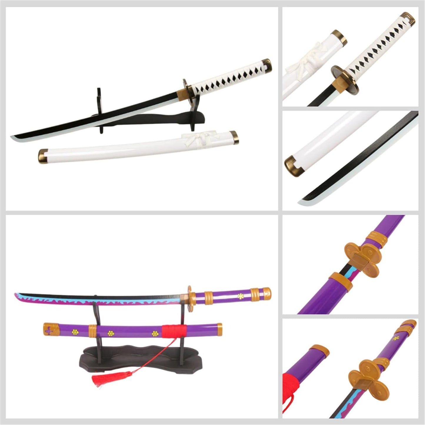 Monenjoy ONE PIECE／ワンピース 海賊狩りのゾロ 良業物 雪走 76cm 剣豪 ワノ国 三刀流剣士 武士 サムライ 武器 木 撮影 三刀流剣士 コスプレ道具 大業物21工 - Monenjoy