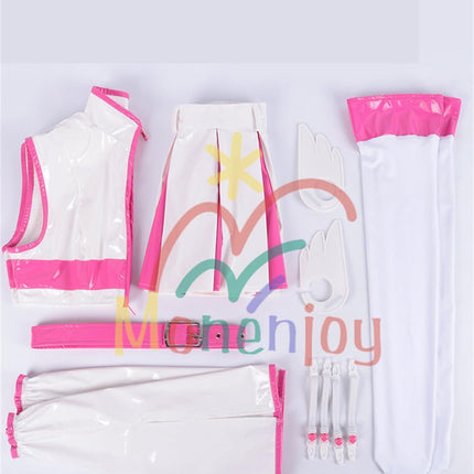 Monenjoy 2.5次元の誘惑 にごリリ 天乃リリサ コスチューム  JK服 高校服 ユニフォーム コスプレ衣装 髪飾り付 cosplay ハロウィン クリスマス 仮装 イベント スカート