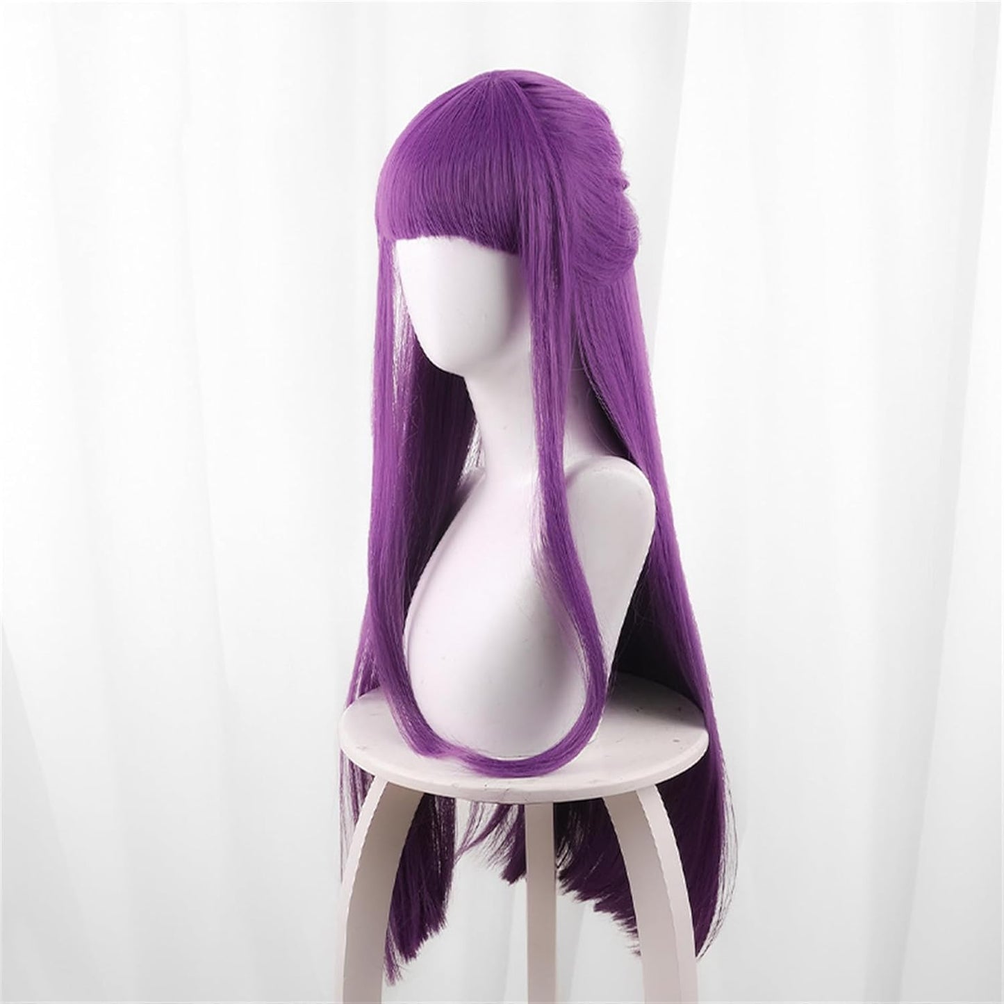 Monenjoy 葬送のフリーレン フリーレン ポニーテール ウィッグ ロング 自然 グラデーション フルウィッグ バレない セミロング ミディアム 可愛い ハイトーンカラー ハイライト かつら - Monenjoy