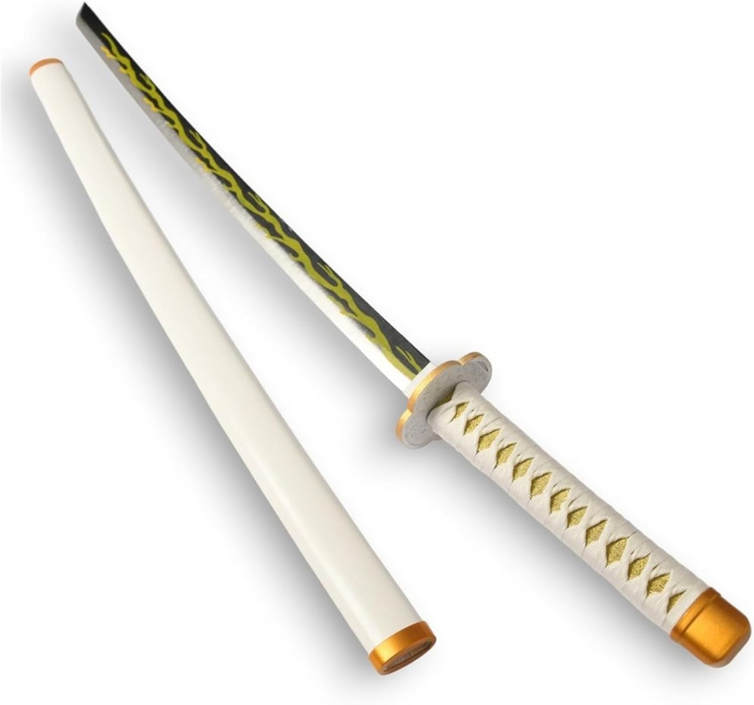 Monenjoy 鬼滅の刃　日輪刀 100cm 武器レプリカ　 冨岡　木 撮影 おもちゃ 武器 木 ハロウィン 舞台道具 剣士 コスプレ道具 レプリカ　 - Monenjoy