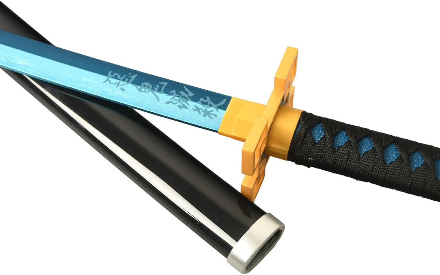 Monenjoy 鬼滅の刃　日輪刀 時透 無一郎 76cm 子供 手遊び 大正時代 サムライ 美術刀　ときとう むいちろう おもちゃ レプリカ 木製造 　イベント キッズ コスプレ道具 仮装 ハロウィン COS cosplay - Monenjoy