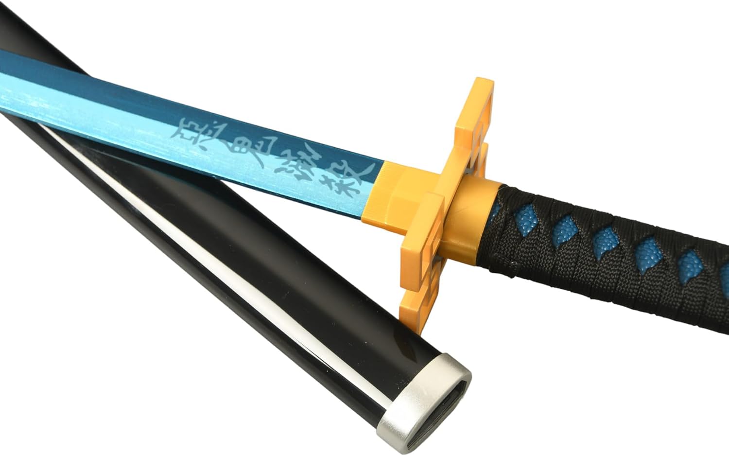 Monenjoy 鬼滅の刃　日輪刀 時透 無一郎 76cm 子供 手遊び 大正時代 サムライ 美術刀　ときとう むいちろう おもちゃ レプリカ 木製造 　イベント キッズ コスプレ道具 仮装 ハロウィン COS cosplay - Monenjoy