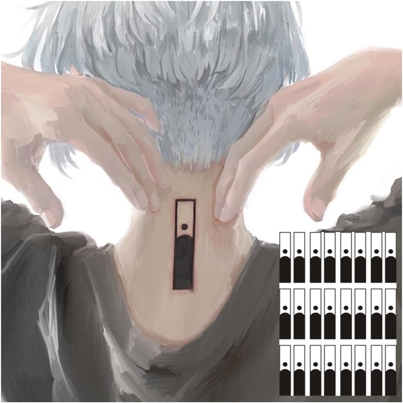 monenjoy 東京卍リベンジャーズ 柴大寿 黒龍 黒白 十字架 コスプレ タト ゥーシール 東リベ 小物 背中 しば たいじゅ 東リべ グッズ 人気 おしゃれ 飾り ファッション ハロウィン イベント 装備品 - Monenjoy