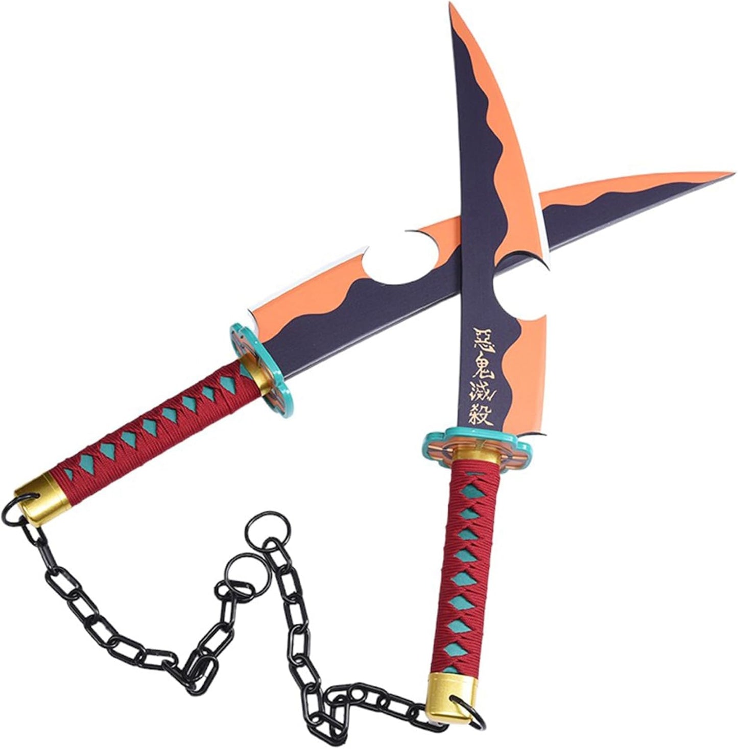 Monenjoy 鬼滅の刃　日輪刀 宇髄天元 82cm 剣士 武士 サムライ 忍者 工芸品 鬼殺隊 武器 インテリア アクセサリー 剣 モデル コスプレ道具 撮影道具 舞台 イベント ハロウィン - Monenjoy