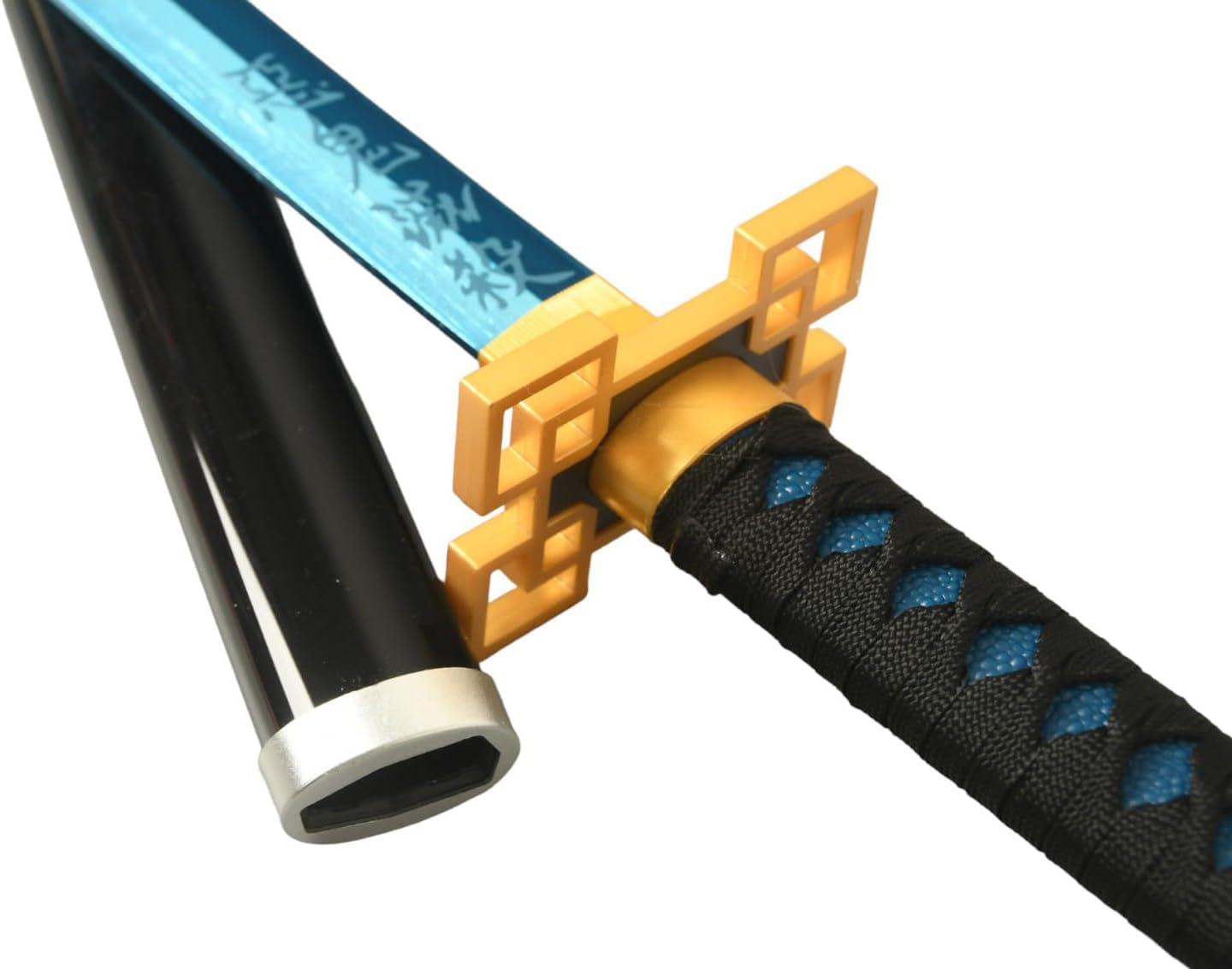 Monenjoy 鬼滅の刃　日輪刀 時透 無一郎 76cm 子供 手遊び 大正時代 サムライ 美術刀　ときとう むいちろう おもちゃ レプリカ 木製造 　イベント キッズ コスプレ道具 仮装 ハロウィン COS cosplay - Monenjoy