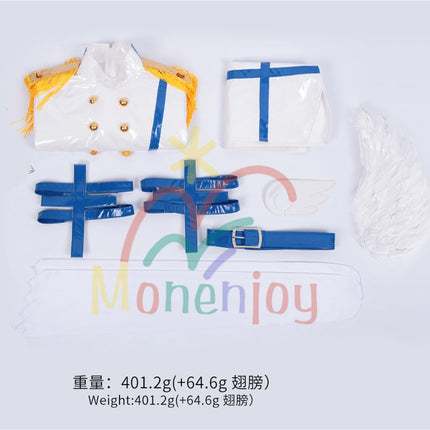 Monenjoy 2.5次元の誘惑 にごリリ 天乃リリサ コスチューム  JK服 高校服 ユニフォーム コスプレ衣装 髪飾り付 cosplay ハロウィン クリスマス 仮装 イベント スカート