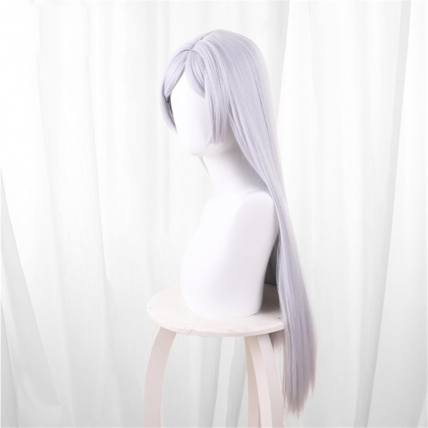 Monenjoy 葬送のフリーレン フリーレン ポニーテール ウィッグ ロング 自然 グラデーション フルウィッグ バレない セミロング ミディアム 可愛い ハイトーンカラー ハイライト かつら - Monenjoy