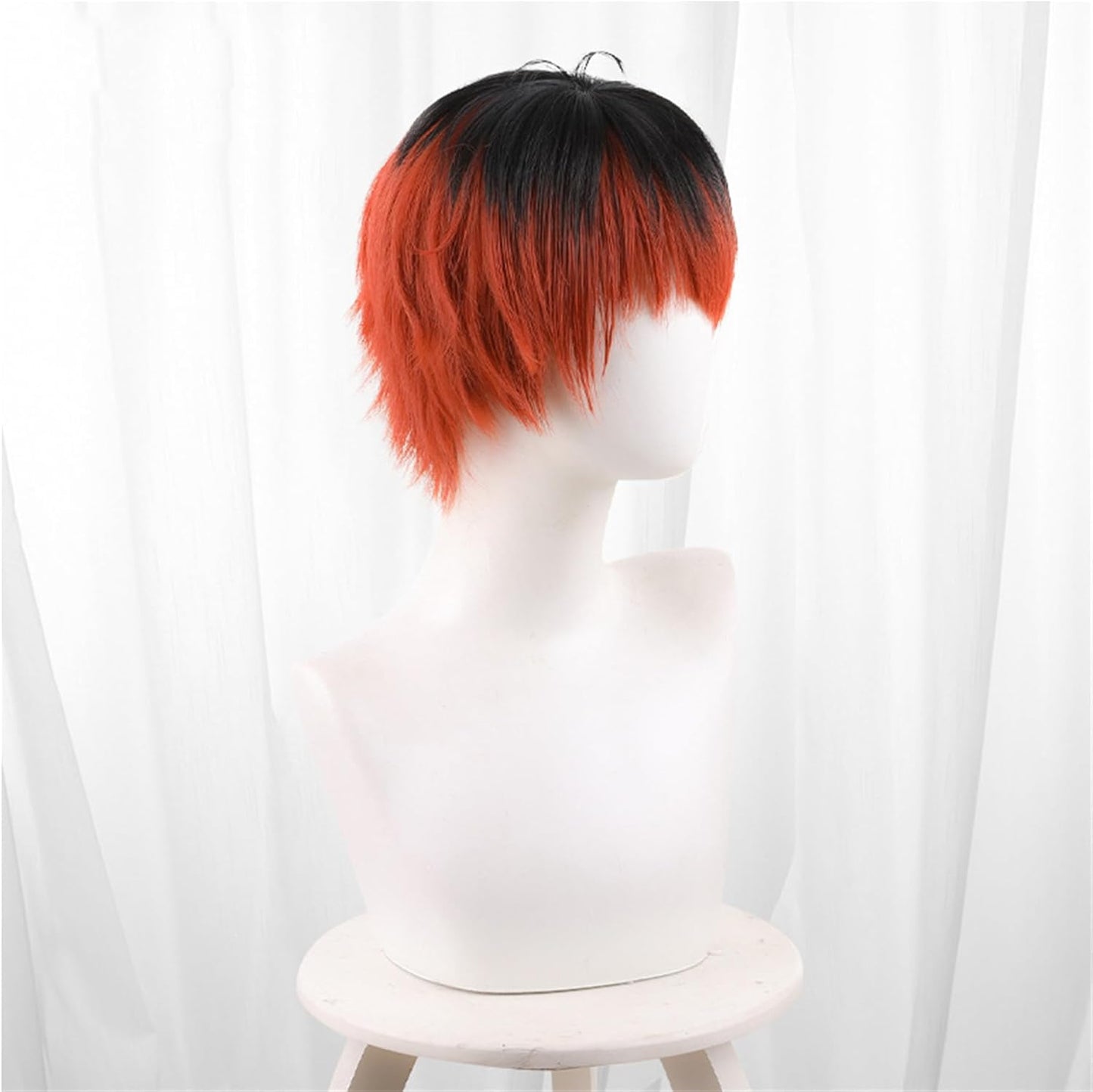 Monenjoy 葬送のフリーレン フリーレン ポニーテール ウィッグ ロング 自然 グラデーション フルウィッグ バレない セミロング ミディアム 可愛い ハイトーンカラー ハイライト かつら - Monenjoy