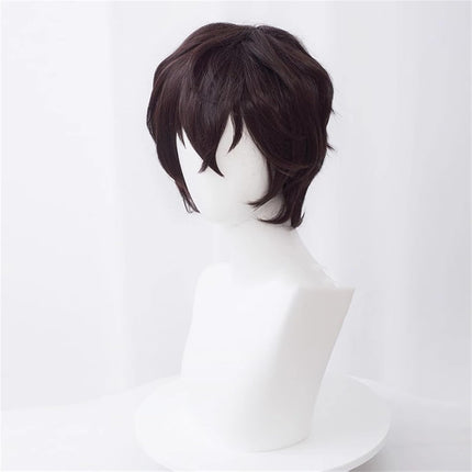 Monenjoy文豪ストレイドッグス ウィッグ 文スト 芥川龍之介 30cm 公演 コスプレ 衣装 舞台 ウィッグ ロング 自然 つけ毛 ルーズ メッシュ 耐熱 自然 グラデーション フルウィッグ バレない セミロング ミディアム ハロウィン ハイトーンカラー - Monenjoy
