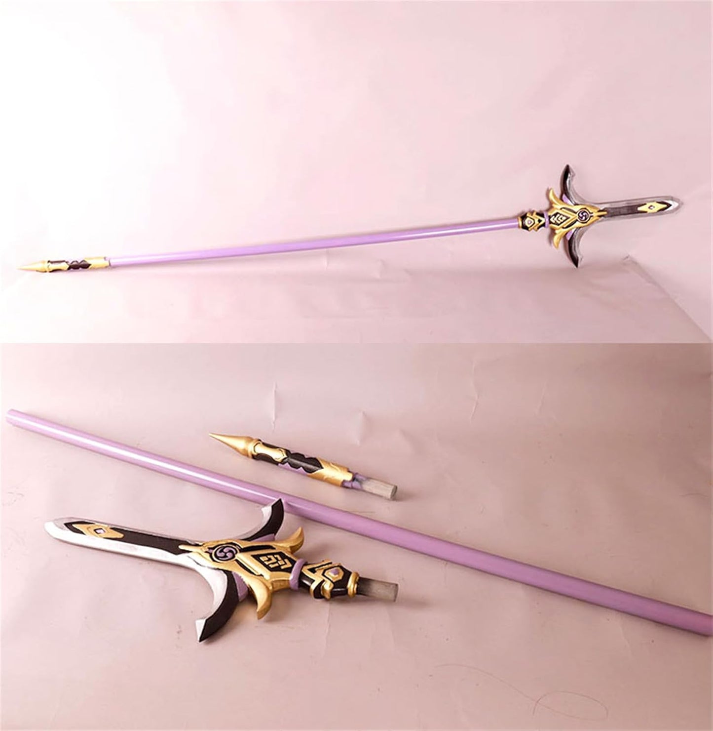 Monenjoy 原神　喜多院十文字槍 コスプレ道具 約181cm トーマ 雷電将軍 元素爆発 アクセサリー PU製造 cosplay 学園祭 イベント ハロウィン COS おもちゃ - Monenjoy