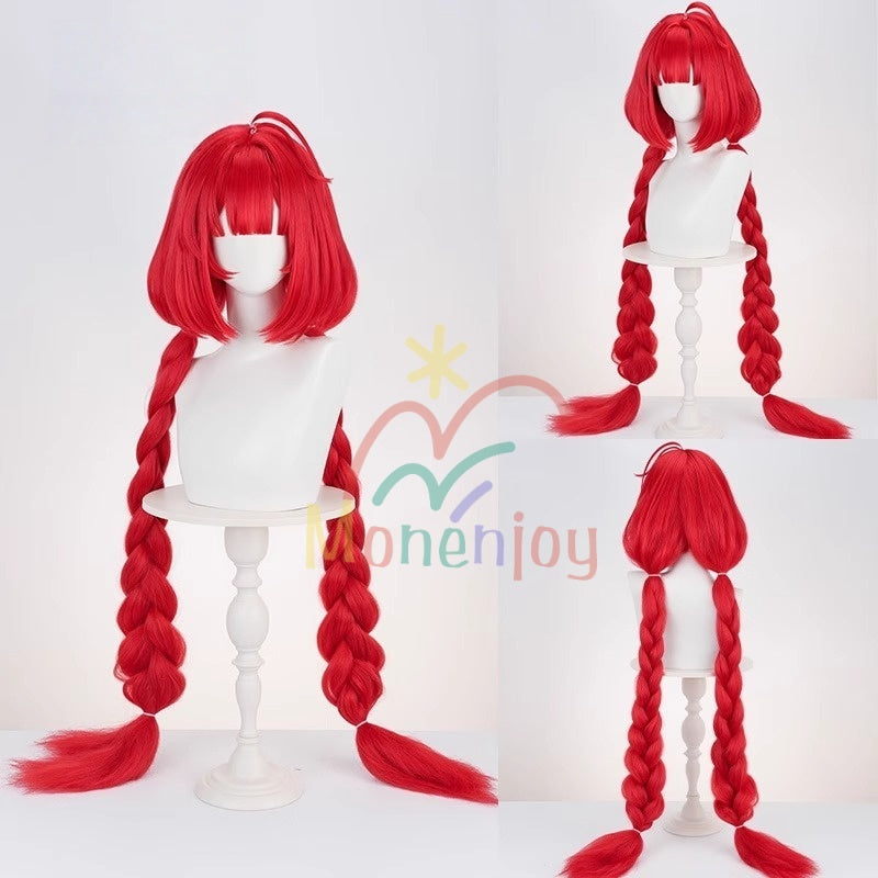 Monenjoy ゼンレスゾーンゼロ 浮波柚葉　コスプレウィッグ　105㎝　かつら　イベント　 怪啖屋　アクセサリー