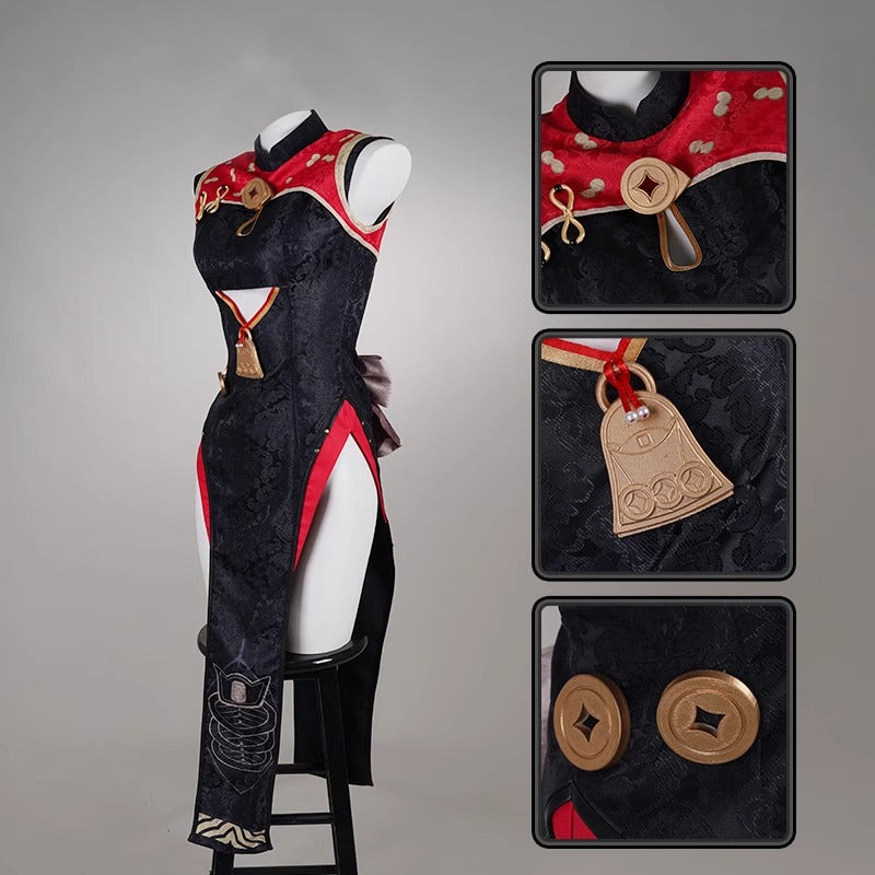 Monenjoy　ゼンレスゾーンゼロ　 紅豆　コスプレ衣装　飲茶仙の店員　 チャイナドレス　チーパオ　ワンピース　 茶楼　ハロウィン　