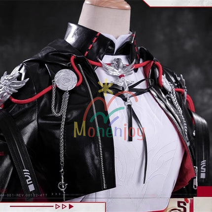 Monenjoy Arknights New Testament Exusiai Cosplay Costume Embroidered Pattern 3D Resin Accessories High Reproduction Combat Suit Design Exusiai the New Covenant 