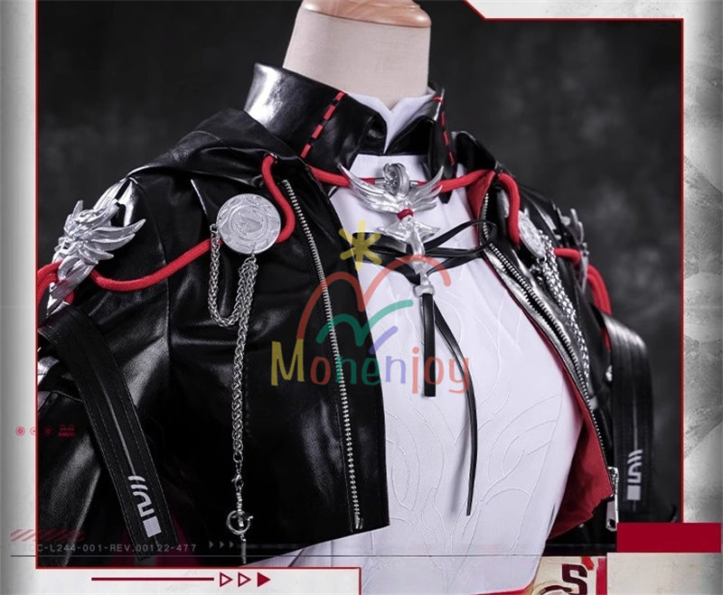Monenjoy アークナイツ 新約エクシア コスプレ衣装刺繍柄　3ｄ樹脂アクセサリー　 高再現度 戦闘服デザイン　  Exusiai the New Covenant