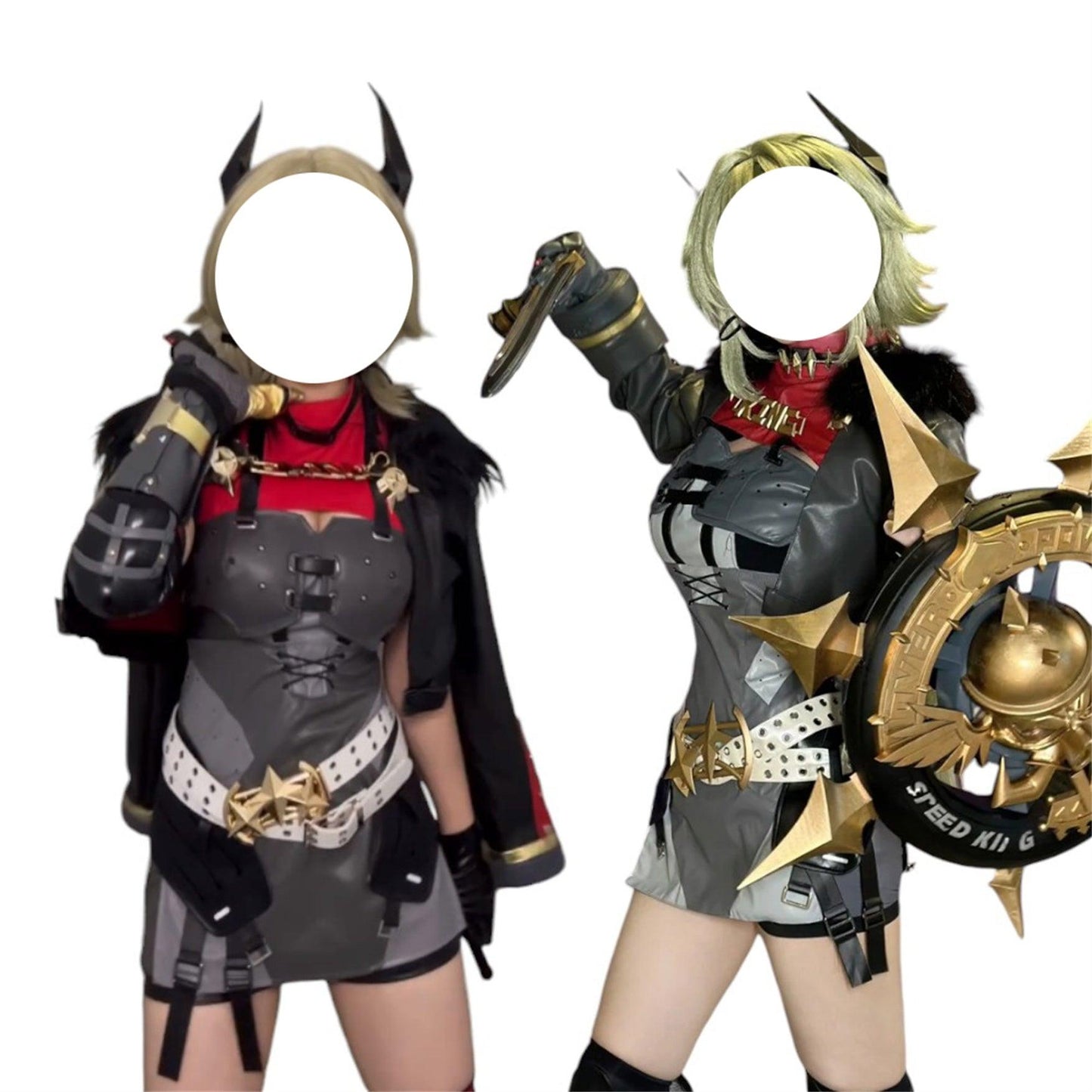 Monenjoy　ゼンゼロ/ZZZ キング・シーザーの衣装 コスプレ 1:1金属パーツ　靴カバー付　豪華生地　初期衣装　複雑なデザイン衣装　コスチューム　ゼンレスシーザー　舞台　カッコイイ　学園祭　コスチューム　ハロウィン　仮装　 - Monenjoy