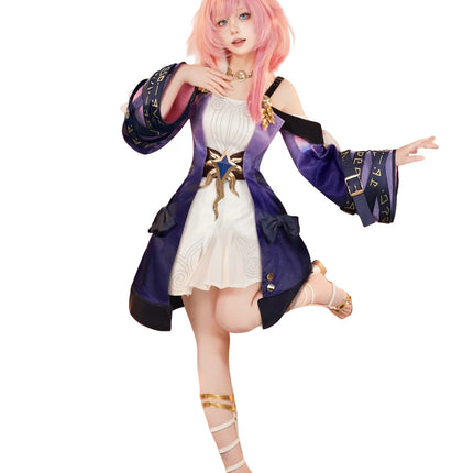 Monenjoy Collapsible Star Rail Cyrene Costume with Luxury Metal Decoration Cyrene Star Rail Cosplay Costume GS1449