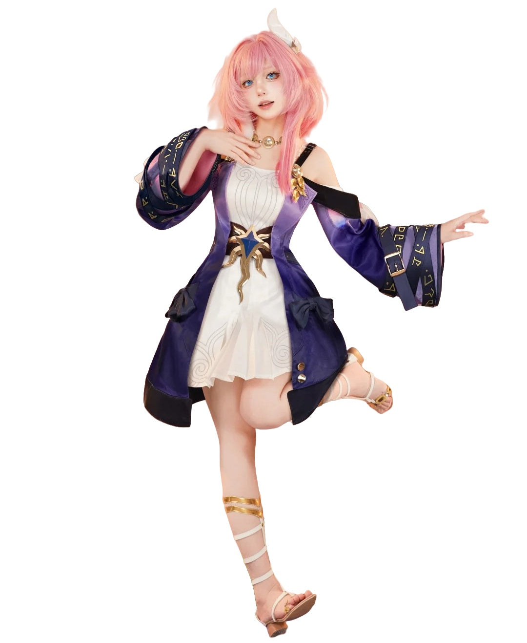 Monenjoy Collapsible Star Rail Cyrene Costume with Luxury Metal Decoration Cyrene Star Rail Cosplay Costume GS1449