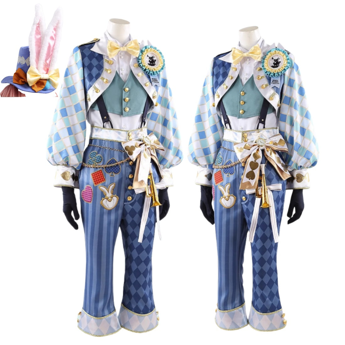 Monenjoy ツイステ 薔薇の王国のホワイト ラビット・フェス コスプレ衣装　帽子付　ラビット・ウェア　イベント　仮装　ハロウィン　 - Monenjoy