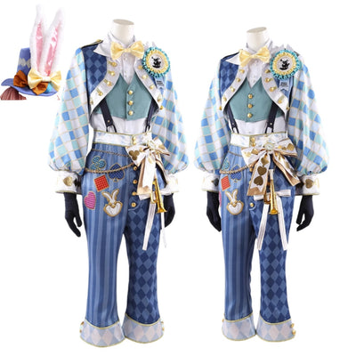 Monenjoy ツイステ 薔薇の王国のホワイト ラビット・フェス コスプレ衣装　帽子付　ラビット・ウェア　イベント　仮装　ハロウィン　 - Monenjoy