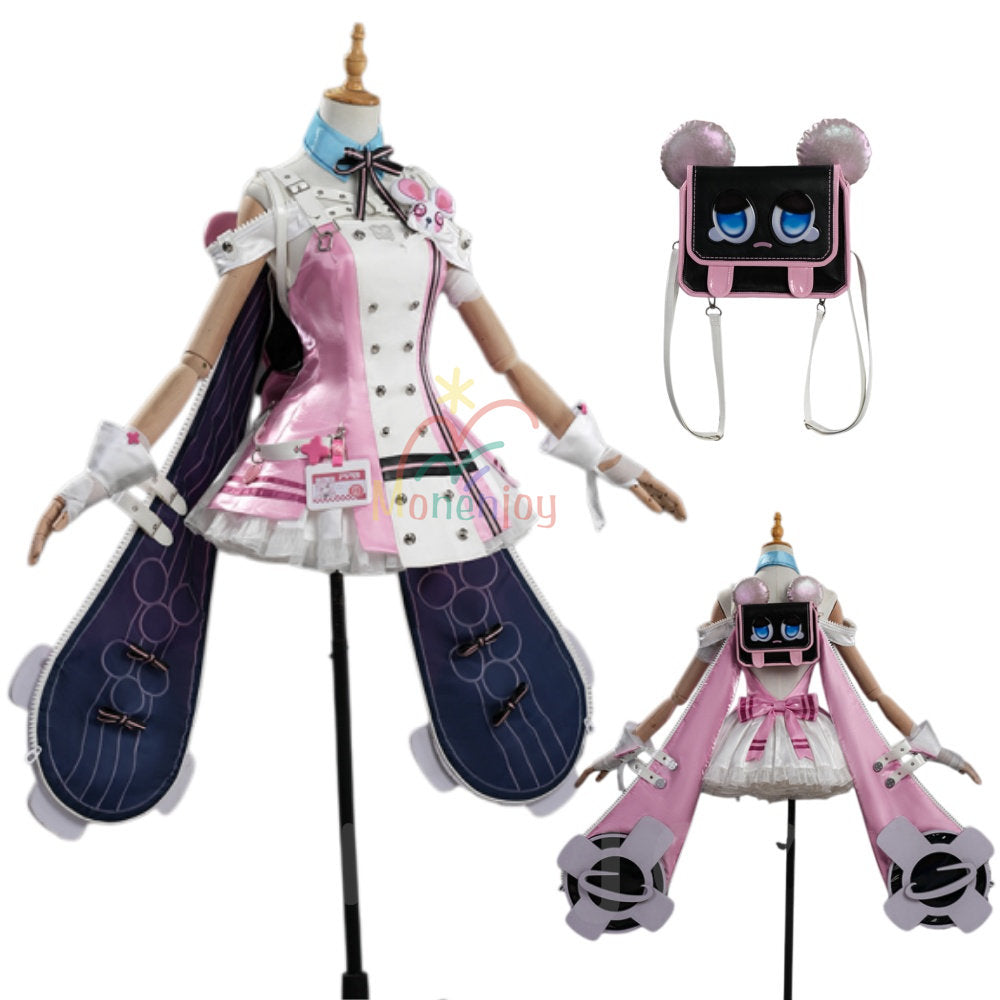 Monenjoy　NTE　ちぃちゃん　コスプレ衣装　ピンク色　鞄付　ネバエバ　ハロウィン　舞台イベント対応 MONENJOY