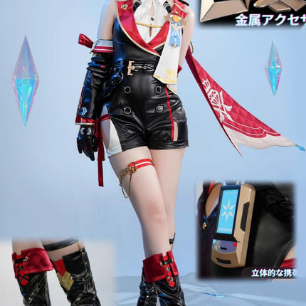 Monenjoy 崩壊スターレイル トパーズ コスプレ衣装　トパーズ&カブ 金属製パーツ　シューズカバー付　豪華衣装　イベントGS1221 - Monenjoy