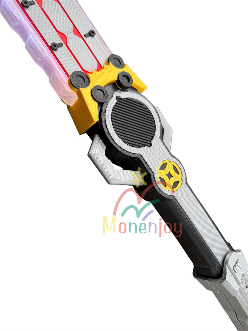 Monenjoy ゼンゼロ 葉瞬光 青溟剣　PLAプリント製 110cm　内部構造で発光カスタム可能 武器モデル　アクセサリー　武器モデル