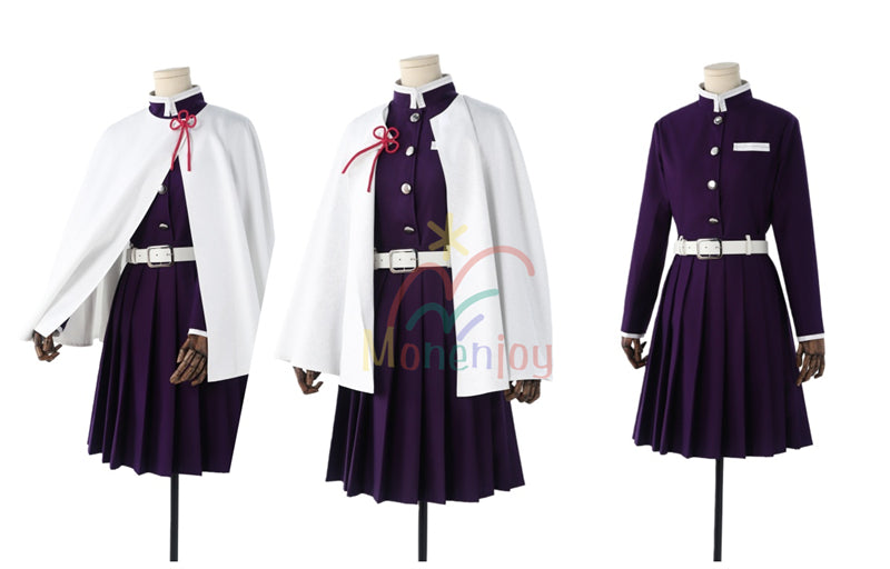 Monenjoy　鬼滅の刃 栗花落 カナヲ　コスプレ衣装　 つゆり かなお　コスチューム  鬼殺隊の女剣士 　イベント　 花の呼吸」の剣士 　きめつのやいば 　クリスマス　仮装