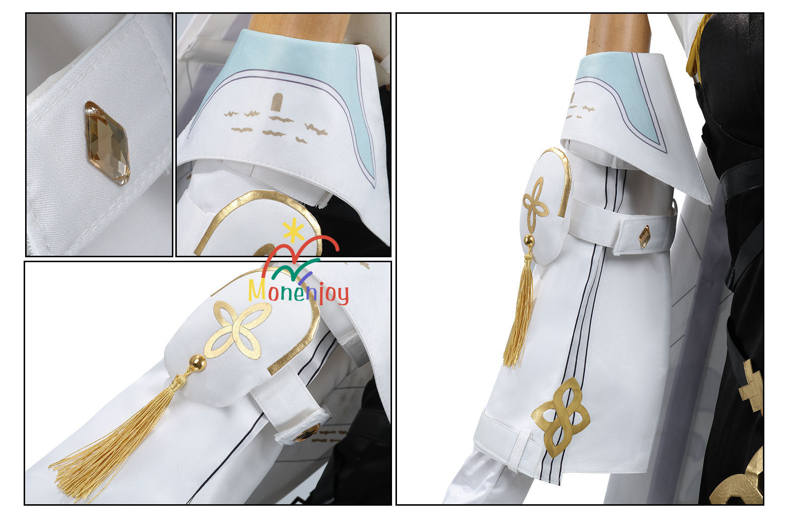 Monenjoy 鳴潮 白芷　コスプレ　びゃくし　コスチューム　ワンピース　かわいい　髪飾り＋イヤリング付 - Monenjoy