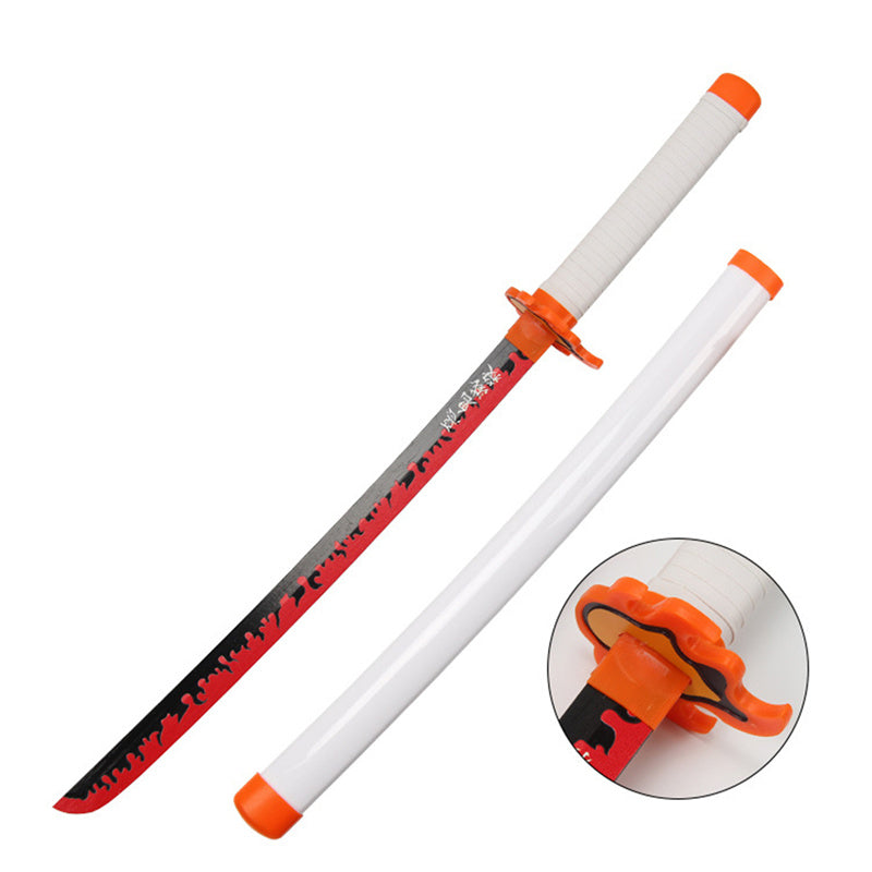 Monenjoy 鬼滅の刃 日輪刀 鬼狩り 我妻 善逸 77cm　グッズ 剣戟奇譚 竈門 和風 大正時代 子供用 コスプレ 舞台 おもちゃ 木 イベント 祭り - Monenjoy