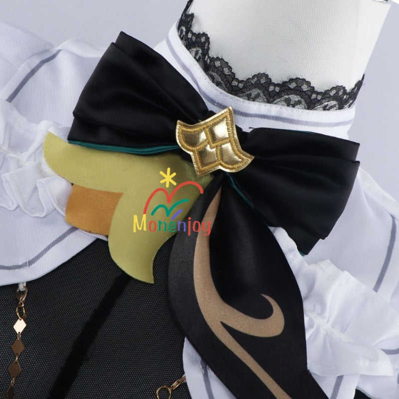 原神　エミリエ　コスプレ衣装　コスチューム　エメラルドフゼア　｜3D樹脂香水瓶・金属製神の眼付属｜MONENJOY - Monenjoy