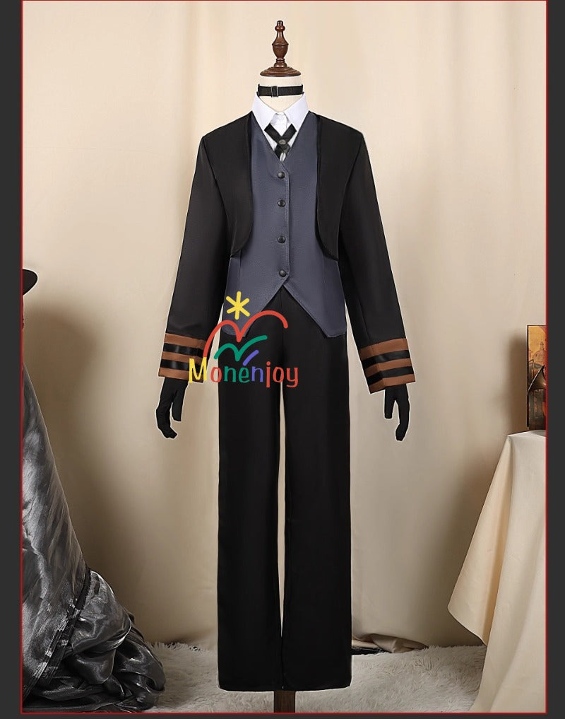 Monenjoy　納品　文豪ストレイドッグス 中原中也 コスプレ衣装　なかはら ちゅうや　イベント　帽子付GS1304 - Monenjoy