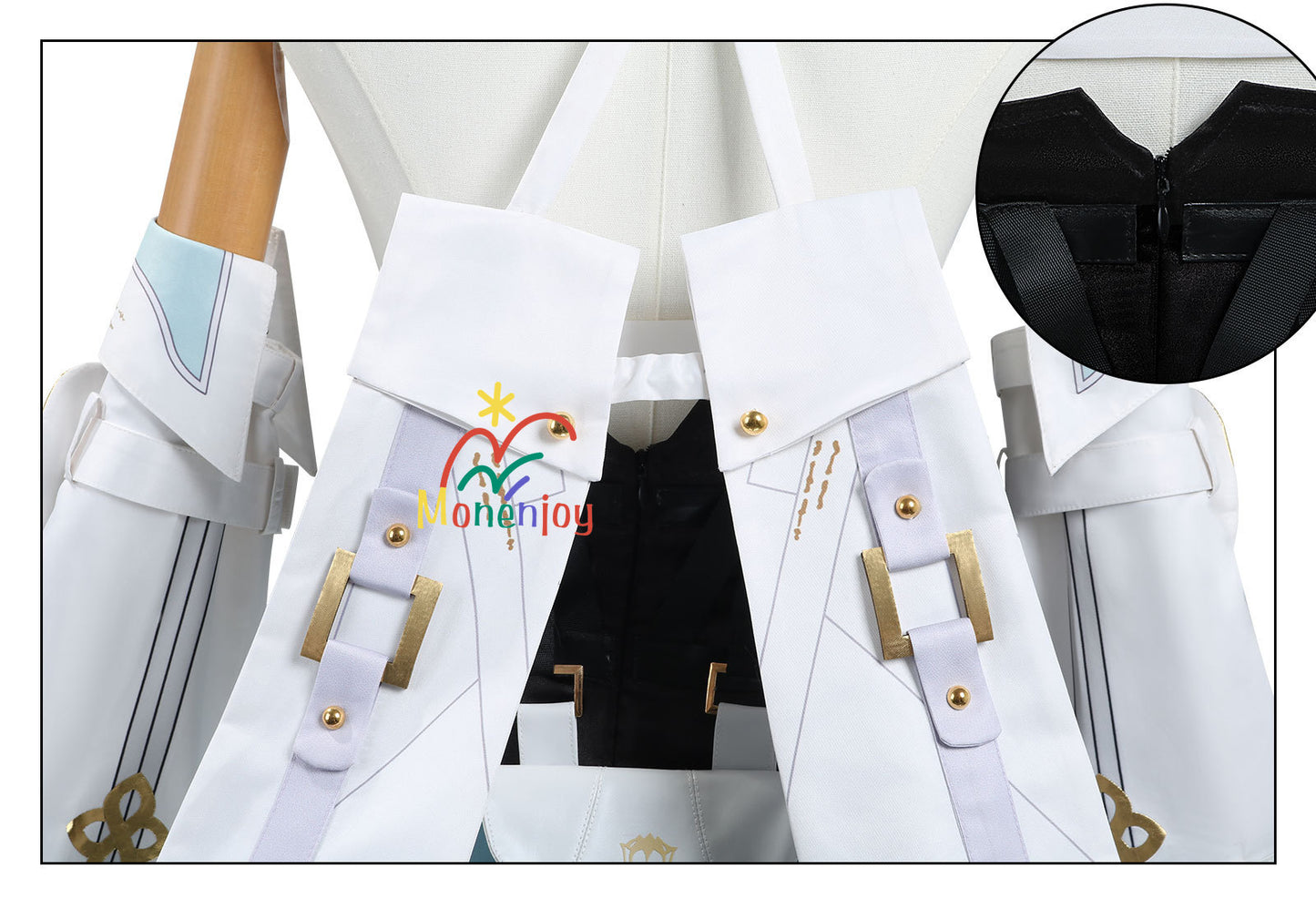 Monenjoy 鳴潮 白芷　コスプレ　びゃくし　コスチューム　ワンピース　かわいい　髪飾り＋イヤリング付 - Monenjoy