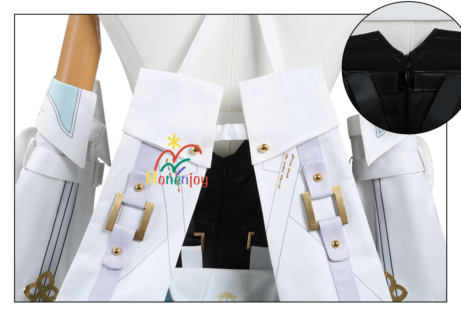 Monenjoy 鳴潮 白芷　コスプレ　びゃくし　コスチューム　ワンピース　かわいい　髪飾り＋イヤリング付 - Monenjoy