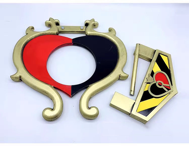 Monenjoy ディズニーツイステッドワンダーランド 　首飾り ハート型の首枷 鎖 エース・トラッポラ リドル・ローズハート PU製　撮影道具　コスチューム　イベント　仮装　ハロウィン　　コスプレ道具　 - Monenjoy